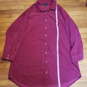 Long corduroy button up dress/cardigan